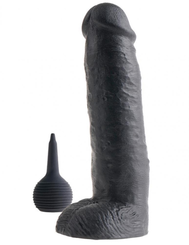 Фаллоимитатор с эякуляцией King Cock Squirting 11, 22,8х6,6 см (черный)