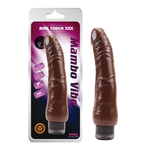 Chisa - Real Touch XXX Mambo Vibe - Вибратор, 23.5х4 см (коричневый) - sex-shop.ua