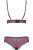 Obsessive Tulia set - сексуальный комплект, S/M (чёрный с розовым)