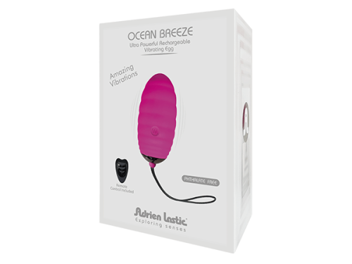 Adrien Lastic Ocean Breeze Pink Виброяйцо с пультом ДУ, 10 режимов работы, 7.5х3.4 см (розовое) - sex-shop.ua