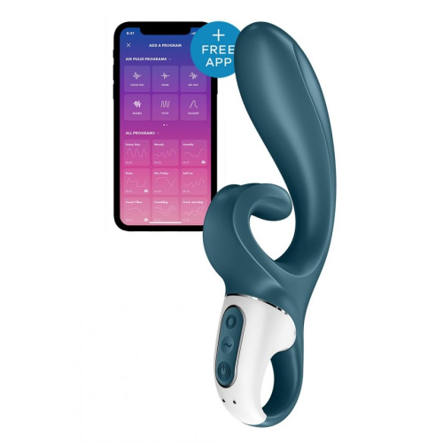 Satisfyer Hug Me - Ніжний вібратор-кролик, 21 см (сірий) - купити в Україні | Секс шоп SEX-SHOP.ua