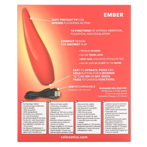 CalExotics Red Hot Ember-вібратор для зовнішньої стимуляції, 12,75х3,25 см - купити в Україні | Секс шоп SEX-SHOP.ua