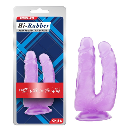 Двойной фаллоимитатор Chisa Hi-Rubber 6.3 Inch, 18 см - sex-shop.ua