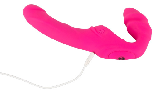 Vibrating Strapless Strap-On Pink - Безремневой страпон с вибрацией, 12х3.1 см - sex-shop.ua