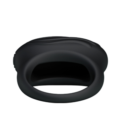 Pretty Love Bertram Silicone Vibrating Cock Ring - Эрекционное кольцо с вибрацией, 3 см (черный)