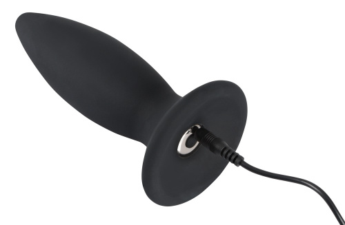 Orion Black Velvets Recharge Plug L - Анальная пробка с вибрацией, 14,7х4,4 см (черный)