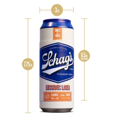 Schag’s by Blush Luscious Lager - самосмазывающийся мастурбатор в банке, 19,7 см