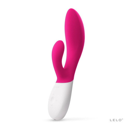 LELO Ina Wave 2 - вибратор кролик для стимуляции клитора и точки G, 20х4.5 см (розовый) - sex-shop.ua
