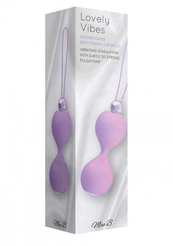 Mae B Soft Touch Vibr Love Balls - вагинальные шарики с вибрацией, 3,5 см (голубой) - sex-shop.ua
