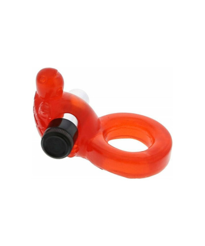 Seven Creations Jelly Turtle Cockring - виброкольцо, 5.5х1.4 см (красный)