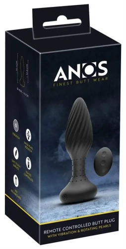 Orion Anos Finest Butt Plug Wear - анальна пробка з вібрацією та дистанційним керуванням, 15х4.2 см (чорний)