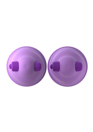 Pipedream Vibrating Nipple Suck Hers - Виброприсоски-стимуляторы на соски, 5 см (фиолетовый) - sex-shop.ua