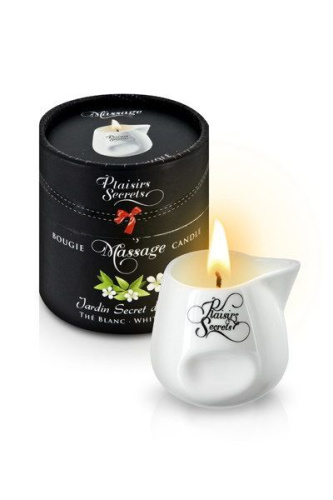 Plaisirs Secrets White Tea - Масажна свічка з ароматом білого чаю в подарунковій упаковці, 80 мл - купити в Україні | Секс шоп SEX-SHOP.ua