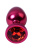 Metal By Toyfa красная металлическая анальная пробка рубиновым кристаллом, 8.2х3.4 см - sex-shop.ua