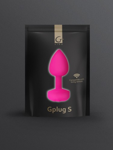 Gvibe Gplug Small - Інноваційна маленька дизайнерська пробка з вібрацією, 8х2.8 см (рожева)