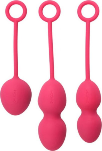 Svakom Nova Kegel - вагинальные шарики со смещенным центром тяжести, 3 шт. (красный) - sex-shop.ua