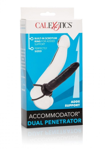 California Exotic Novelties Accommodator Dual Penetrators - Насадка для подвійного проникнення, 15.5х3 см (чорна)
