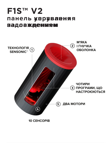 Lelo F1S V2 - Мастурбатор автоматический, 11х7.1 см (красный)