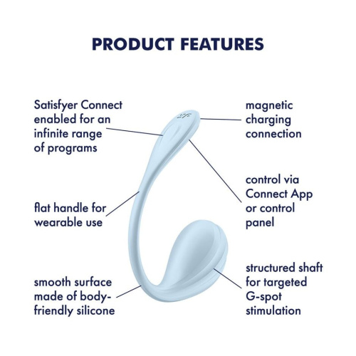 Віброяйце Satisfyer Smooth Petal Connect App - купити в Україні | Секс шоп SEX-SHOP.ua