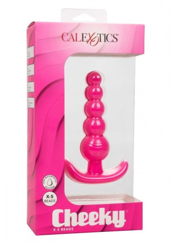 California Exotic Novelties – Cheeky X-5 Anal Beads – Анальний стимулятор, 8.5х2.5 см (рожевий) - купити в Україні | Секс шоп SEX-SHOP.ua