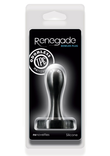 Renagade Bowler Plug SM - Прекрасная анальная пробка для ваших игр, 8,25х2,5 см (черный) - sex-shop.ua