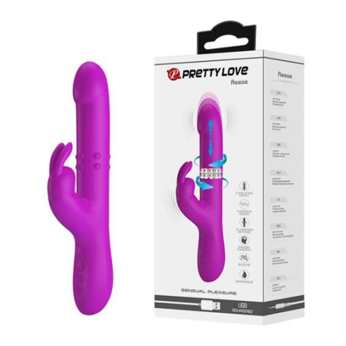LyBaile Pretty Love Reese Vibrator Purple - Вибратор кролик, 24,8 см (фиолетовый)