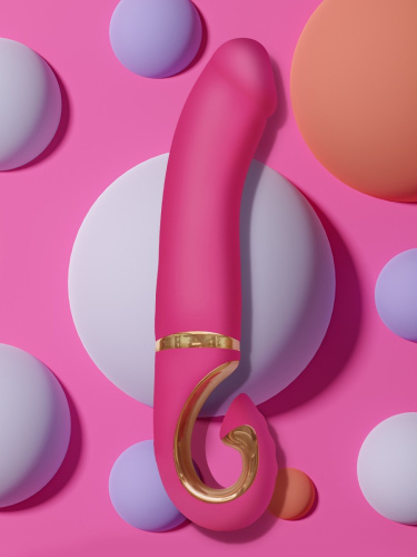 Gvibe Gjay Mini - Эргономичный вибратор из самого реалистичного материала, 19х3.2 см (розовый) - sex-shop.ua