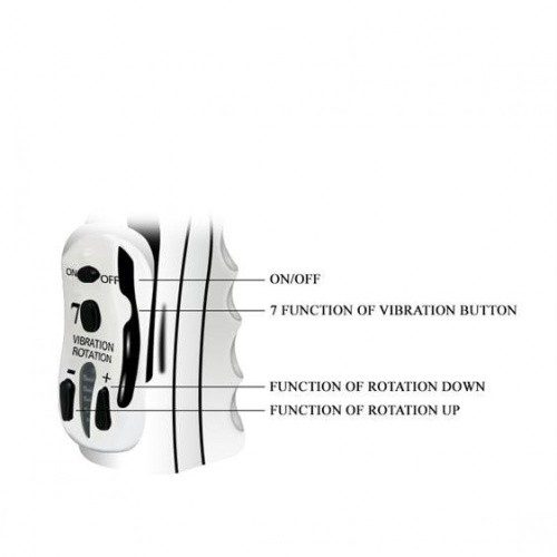 LyBaile Alice Insects Vibrator 7-function vibrations 6-function rotations Silver - Футуристический вибратор-кролик, 26.5х3.8 см