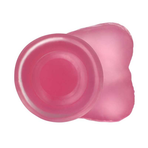 LoveToy 6" Jelly Studs Dildo - гибкий фаллоимитатор с присоской, 15х3.5 см (розовый)