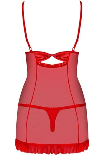 Облегающая эротическая сорочка Obsessive 827-CHE-3  (S/M)