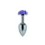 Lux Active Rose Anal Plug Purple - металлическая анальная пробка, 7.6х2.8 см (фиолетовый) - sex-shop.ua