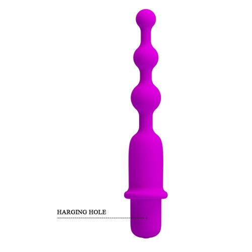 Pretty Love Hermosa Anal Beads - анальная елочка с вибрацией, 10.8х2.1 см (фиолетовый)