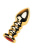 TOYFA Metal Gold anal plug  - Золотистая анальная пробка с кристаллом, 8.5х3.8 см (красный)
