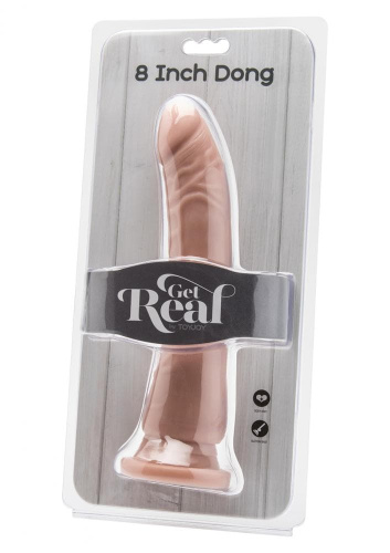 Get Real - Реалистичный фаллоимитатор на присоске, 20.5х4 см (телесный) - sex-shop.ua