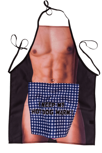 Apron Men Body - Кухонный фартук с плюшевым пенисом - sex-shop.ua