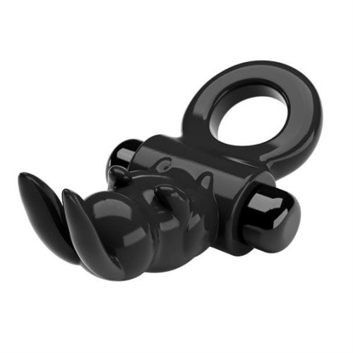 Pretty Love Exciting Vibrating  Cock Ring - Эрекционное кольцо с вибрацией, 2,4 см (черный)