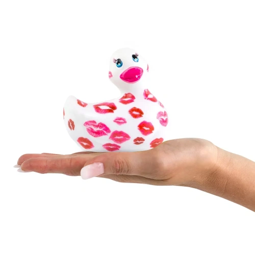 Big Teaze Toys I Rub My Duckie Romance 2.0 -  вибратор уточка, 9 см (белый с красным)
