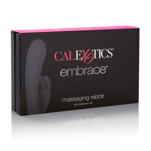 Embrace Massaging Rabbit - элегантный вибратор-кролик 14х3.3 см (розовый) - sex-shop.ua
