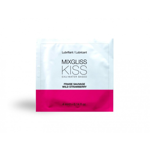 MixGliss Kiss Wild Strawberry - Пробник лубриканта, 4 мл. - sex-shop.ua