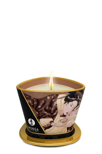 Shunga Candle Chocolate - Масажна свічка з ароматом шоколаду, 170 мл