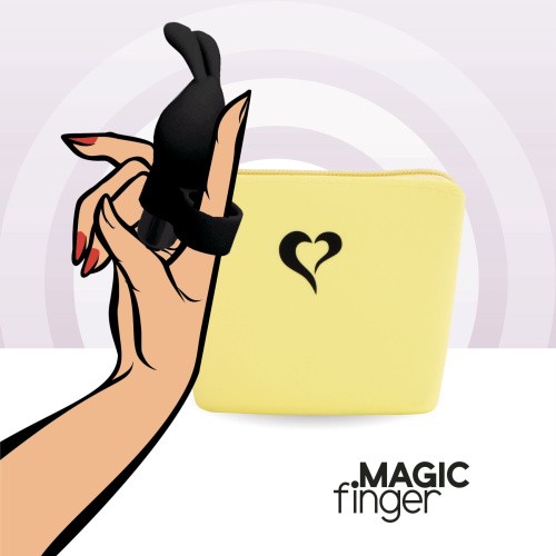 FeelzToys Magic Finger Vibrator - Вибратор на палец, 10х3 см (чёрный) - sex-shop.ua