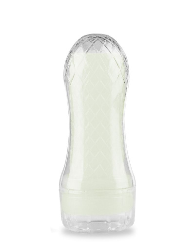 LoveToy Lumino Play Masturbator Crystal Ribbed - мастурбатор, светящийся в темноте, 20.5х8 см (прозрачный)