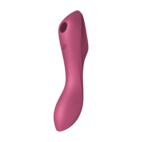 Satisfyer Curvy Trinity 3 - Вакуумный вибратор и стимулятор для точки G, 17.5х5.3 см (красный)