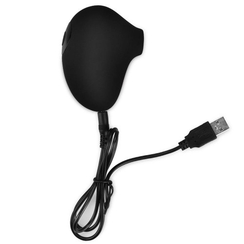 LoveToy O-Sensual Oral Ama Black - Вакуумный вибратор для клитора, 8.8х5.5 см