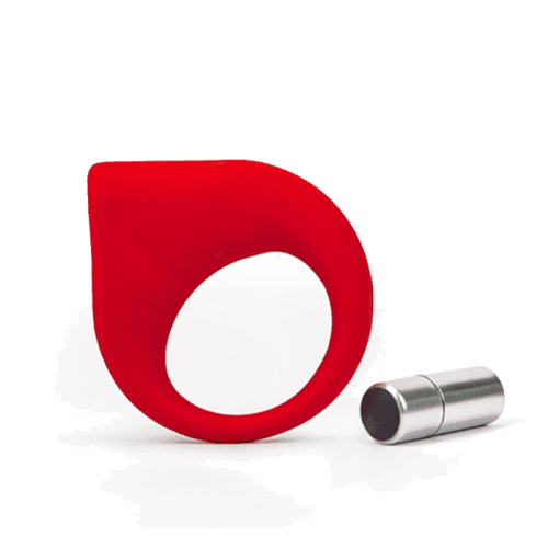Topco Sales Hard-on Vibrating Silicone Cock Ring - віброкільце, 5х2.3 см (червоний)