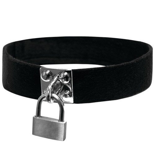 Sportsheets Sex And Mischief - Lock & Key Collar - Чокер с замочком и кольцом для поводка - sex-shop.ua