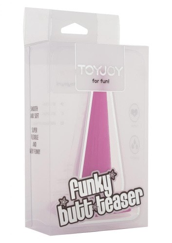 Анальная пробка Funky Butt Teaser, 10Х3 см (розовый) - sex-shop.ua