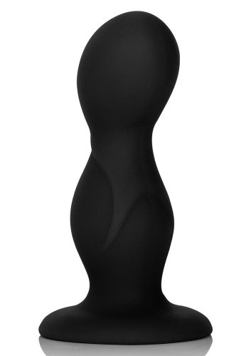 CalExotic Back End Play - Анальная пробка с присоской, 11x4 см (чёрный) - sex-shop.ua