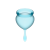 Satisfyer Feel Good - набор менструальных чаш, 15 мл и 20 мл (голубой) - sex-shop.ua