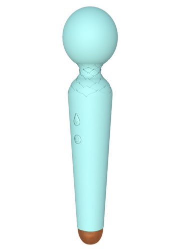 Rechargeable Power Wand - Вибратор-микрофон, 19,5 см (голубой)